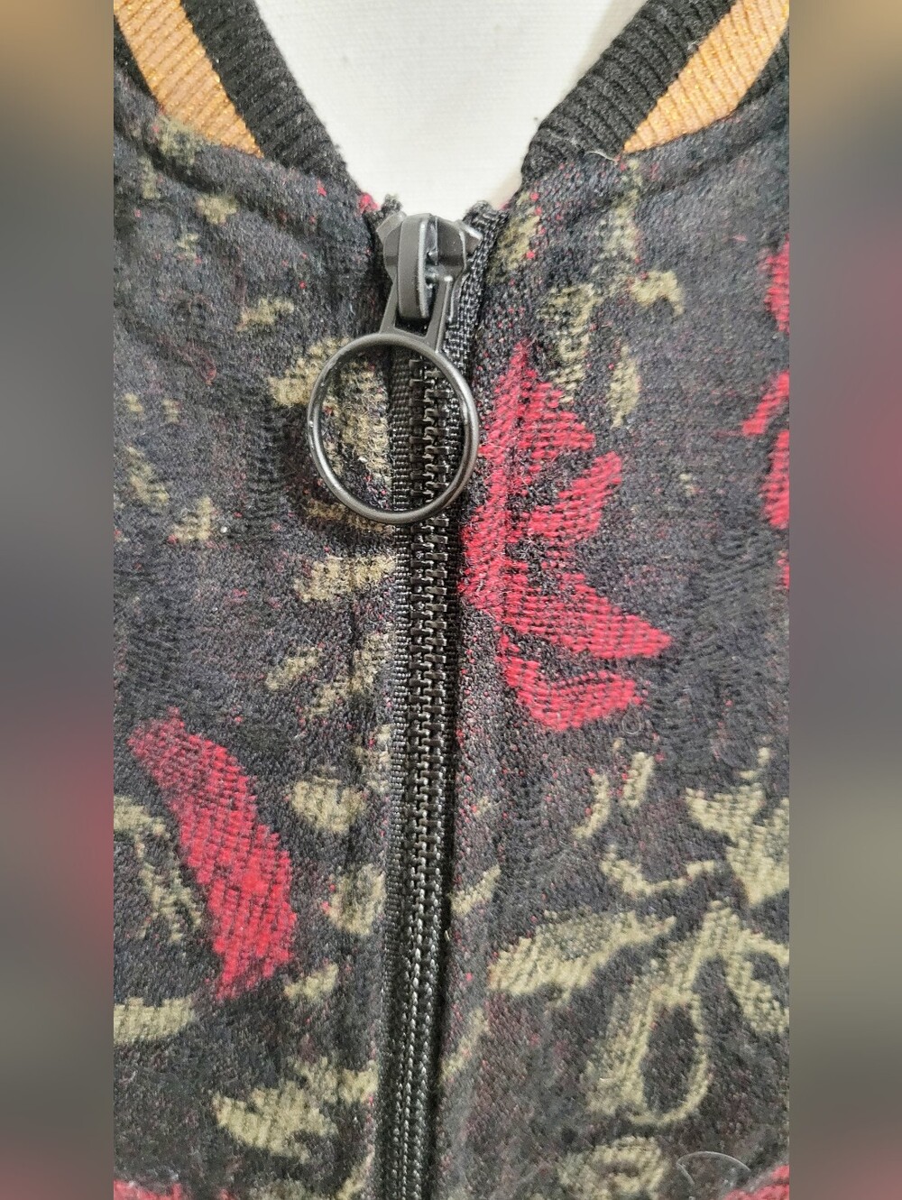 Sanctuary Rose Seduction Black & Red Floral Bomber Jacket | Size Medium - Picture 4 of 8